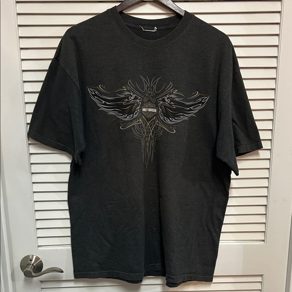 Harley Davidson Dark Charcoal Graphic Short Sleeve T-Shirt